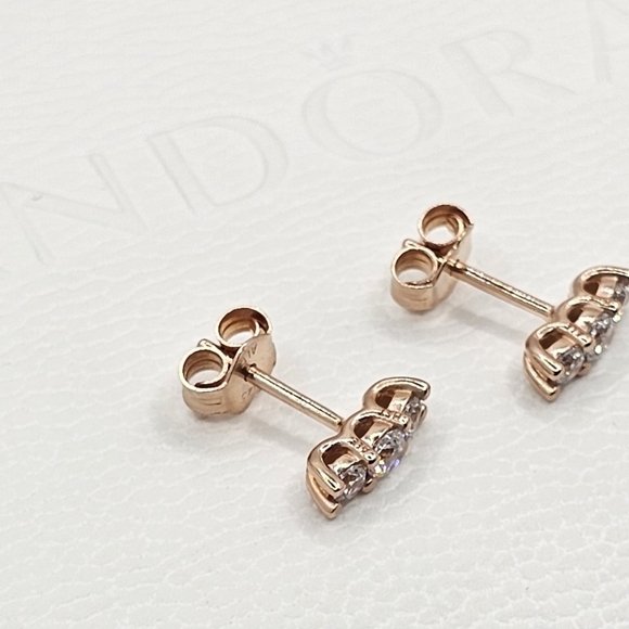 Authentic Pandora Rose Stud Earrings - Picture 5 of 6